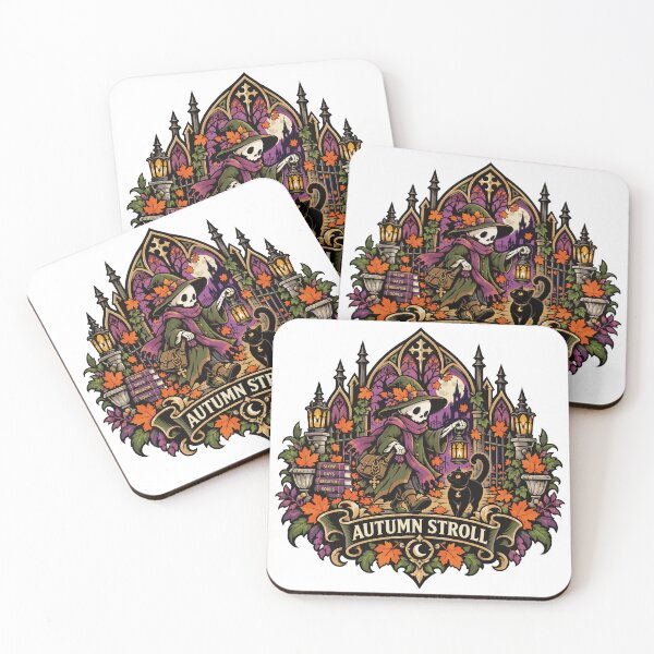 Item preview, Gothic Autumn Stroll Skeleton Illustration designed and sold by medicalkinoko.
