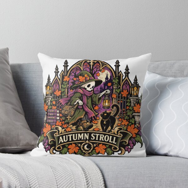 Item preview, Gothic Autumn Stroll Skeleton Illustration designed and sold by medicalkinoko.