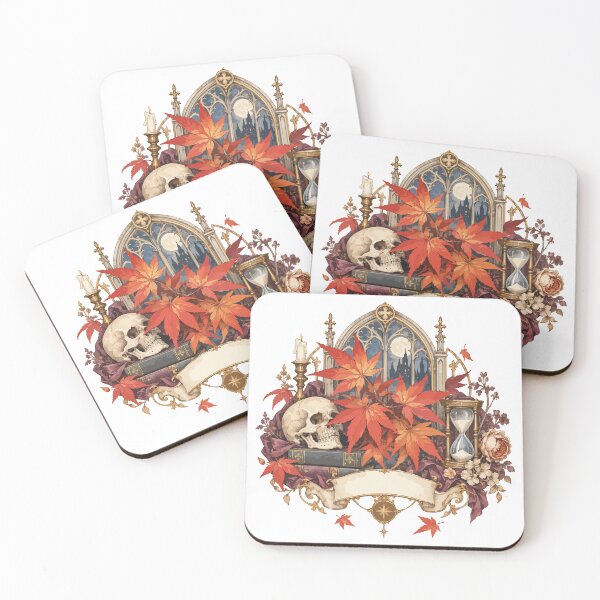 Item preview, Gothic Autumn Leaves Hourglass Illustration designed and sold by medicalkinoko.