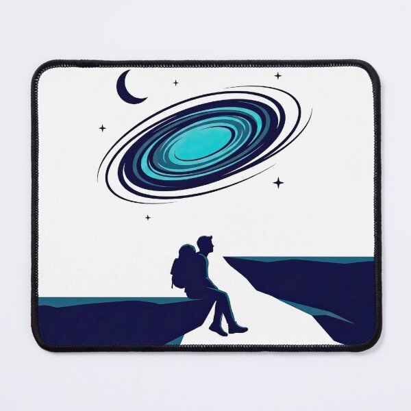Item preview, Solitary Traveler Gazing at Spiral Cosmic Galaxy designed and sold by Rahat3344.