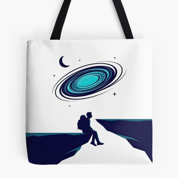 Item preview, Solitary Traveler Gazing at Spiral Cosmic Galaxy designed and sold by Rahat3344.