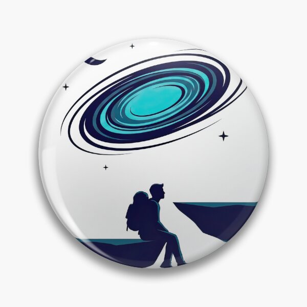 Item preview, Solitary Traveler Gazing at Spiral Cosmic Galaxy designed and sold by Rahat3344.