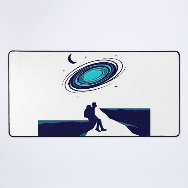 Item preview, Solitary Traveler Gazing at Spiral Cosmic Galaxy designed and sold by Rahat3344.
