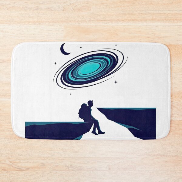 Item preview, Solitary Traveler Gazing at Spiral Cosmic Galaxy designed and sold by Rahat3344.