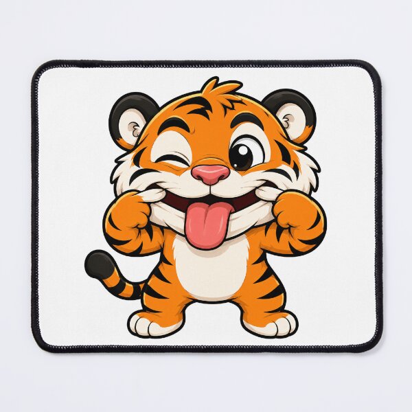 Item preview, The mischievous tiger pulls cheeks and sticks out its tongue. designed and sold by THITIMON2527.