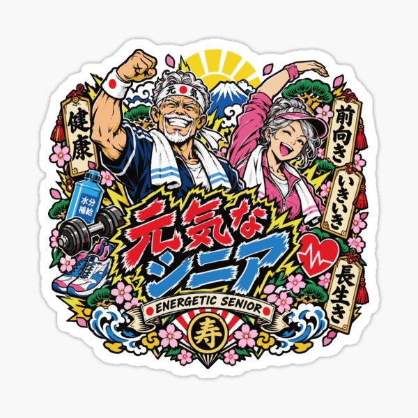 Item preview, Energetic Senior Pop Illustration designed and sold by medicalkinoko.