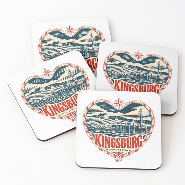 Item preview, Kingsburg Canada Travel Souvenir Nautical Woodcut Heart designed and sold by VisualArtsOasis.