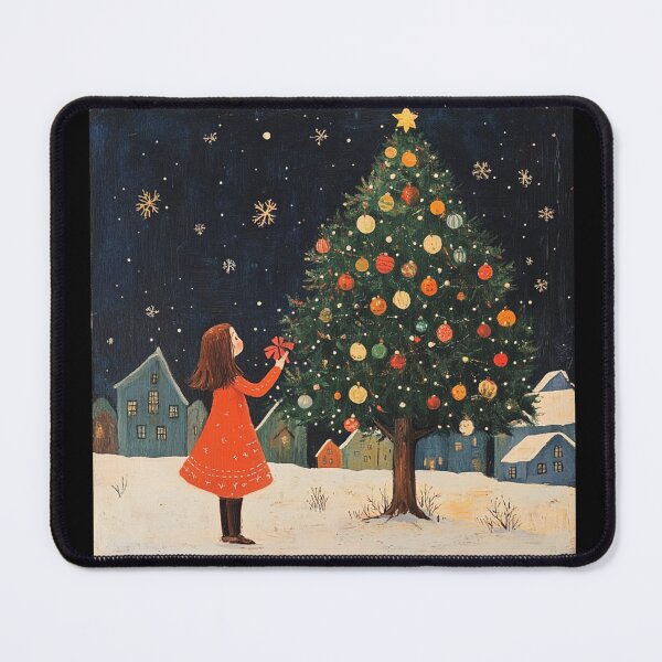 Item preview, Nostalgic Christmas Tree – Magical Winter Village designed and sold by MyMerryMary.