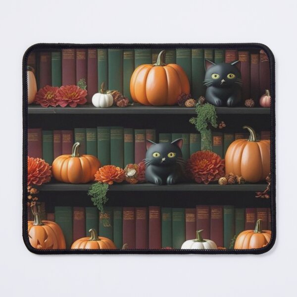 Item preview, Cute Ghost Halloween Bookshelf Black Cat designed and sold by BriSher.