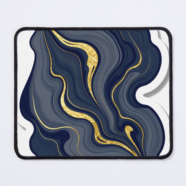 Item preview, Luxury Navy and Gold Marble Art designed and sold by chill-a-lot.