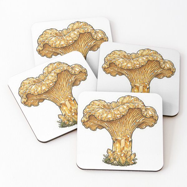 Item preview, Chanterelle Crystal Sticker - Golden Citrine Mushroom Diamond designed and sold by Crystal Critters .