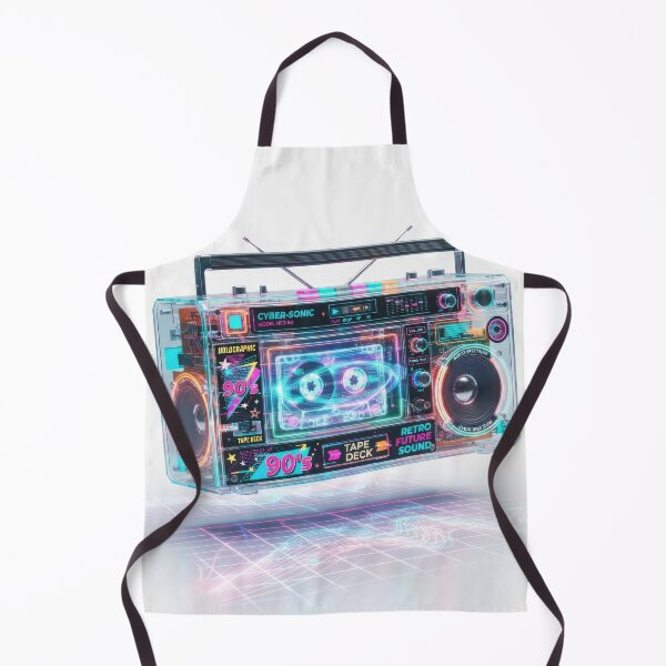 Item preview, Neon Translucent Retro 90s Cyberpunk Tape Deck Boombox designed and sold by Rahat3344.