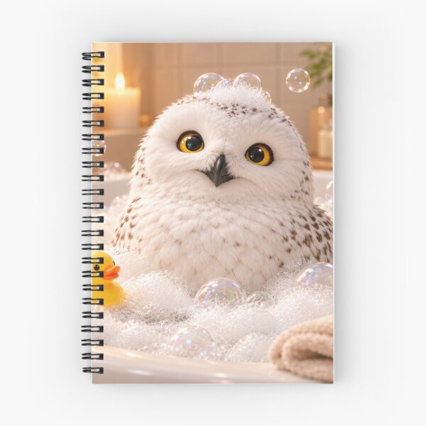 Item preview, Snowy Owl Bathtub Bubble Soak designed and sold by Sillytoe.