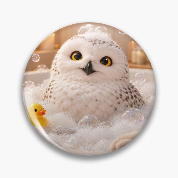 Item preview, Snowy Owl Bathtub Bubble Soak designed and sold by Sillytoe.