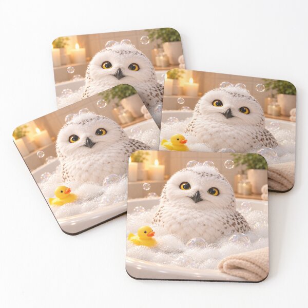 Item preview, Snowy Owl Bathtub Bubble Soak designed and sold by Sillytoe.