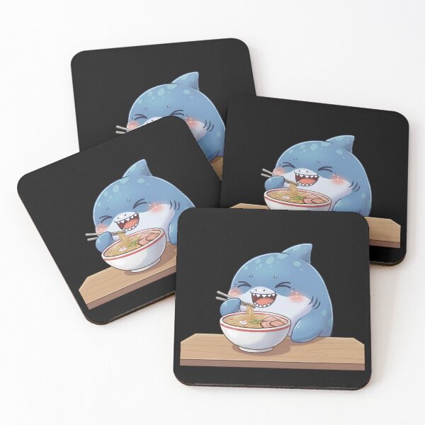 Item preview, Cute Ramen Lover Shark designed and sold by Nature's Chibis.