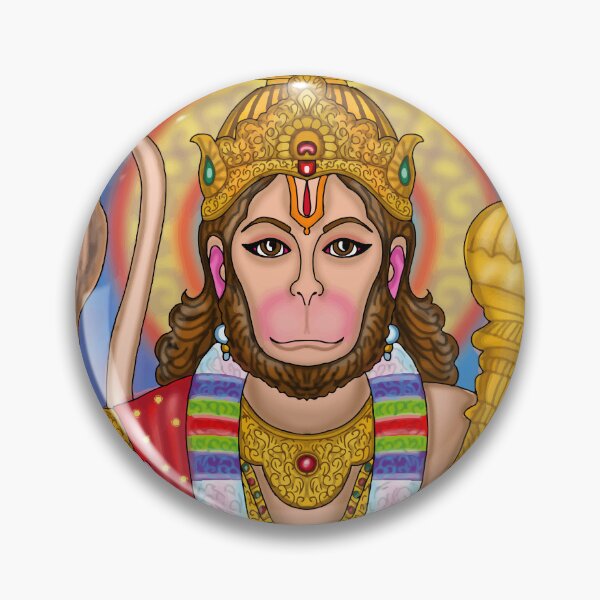 Item preview, Lord Hanuman Digital Drawing | Hindu Deity Spiritual Artwork designed and sold by Harshit_Digital_Arts.