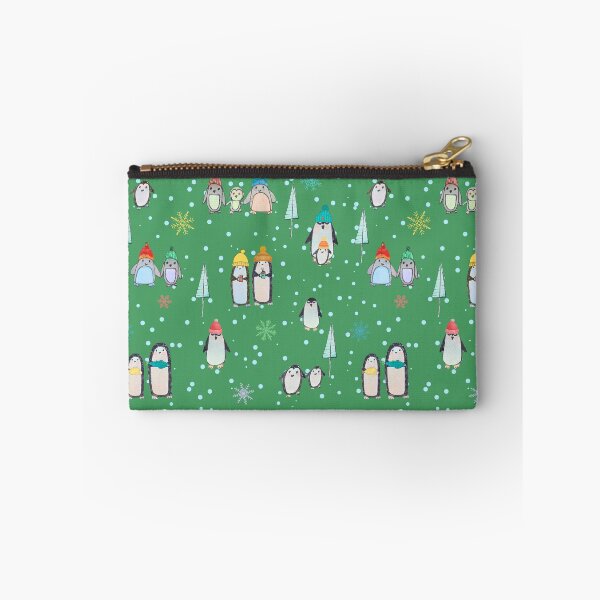 Artikelvorschau, Niedliche Pinguine, handgezeichnet in Aquarell und Tusche (grün) entworfen und verkauft von Boy and Belugee Studio.