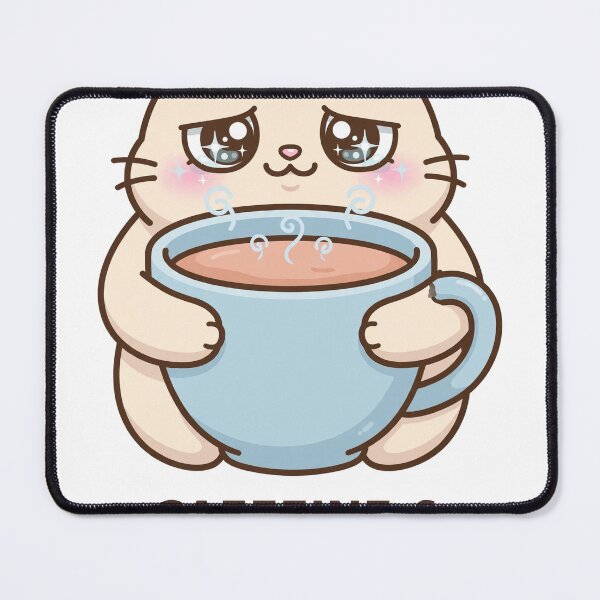 Item preview, Caffeine and Overthinking - Kawaii Cat designed and sold by Visual Dept..
