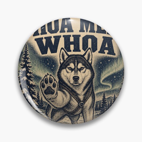 Item preview, Whoa Means Whoa Funny Mushing Sled Dog Team Race Bib designed and sold by BoosterShop.