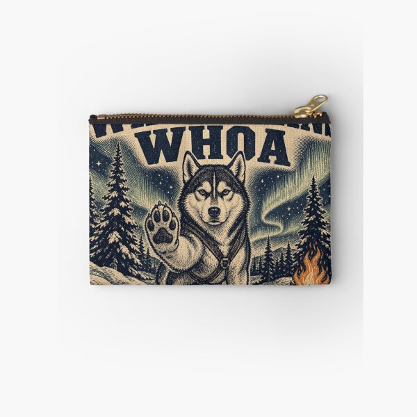 Item preview, Whoa Means Whoa Funny Mushing Sled Dog Team Race Bib designed and sold by BoosterShop.