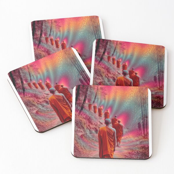 Item preview, Monks Walking Toward The Rainbow Light designed and sold by MongLongStudio.