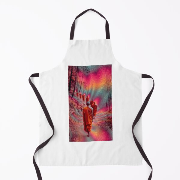 Item preview, Monks Walking Toward The Rainbow Light designed and sold by MongLongStudio.