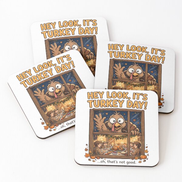 Item preview, Hey Look It's Turkey Day — Funny Thanksgiving Turkey Shirt designed and sold by christylynn1.