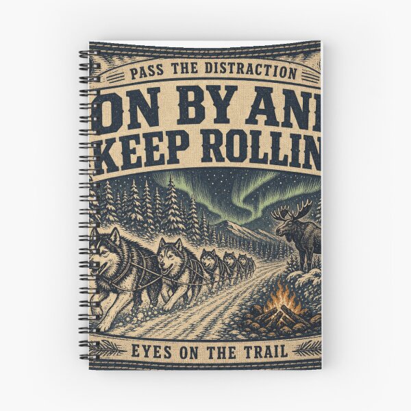Item preview, On By And Keep Rolling Mushing Command Sled Dog Trail Bib designed and sold by BoosterShop.