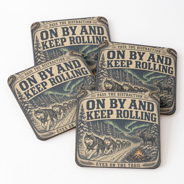 Item preview, On By And Keep Rolling Mushing Command Sled Dog Trail Bib designed and sold by BoosterShop.
