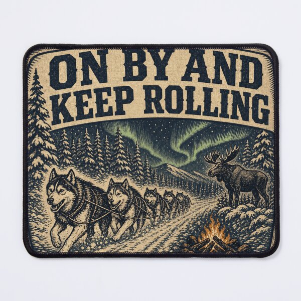 Item preview, On By And Keep Rolling Mushing Command Sled Dog Trail Bib designed and sold by BoosterShop.