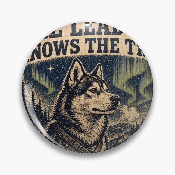 Item preview, The Lead Dog Knows The Trail Sled Dog Team Leader Race Bib designed and sold by BoosterShop.