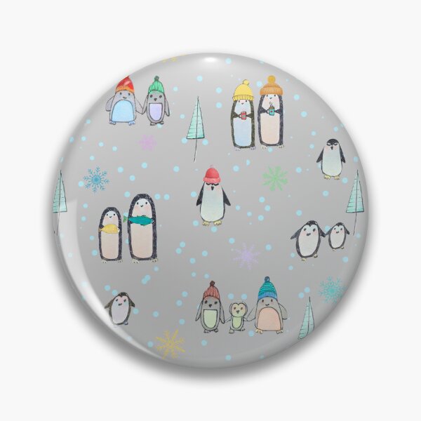 Item preview, Cute penguins hand drawn in watercolor and ink (gray) designed and sold by Boy and Belugee Studio.