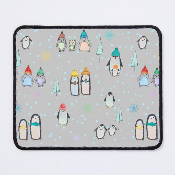 Item preview, Cute penguins hand drawn in watercolor and ink (gray) designed and sold by Boy and Belugee Studio.