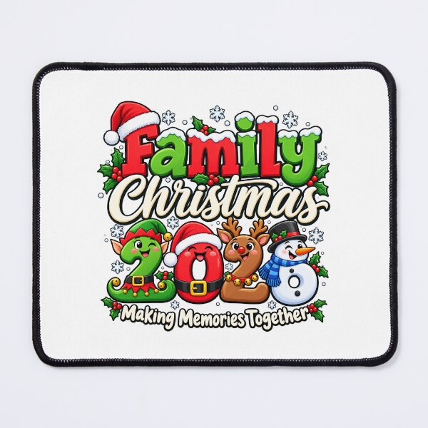 Item preview, Family Christmas 2026 with Festive Holiday Characters designed and sold by skyartdesign.