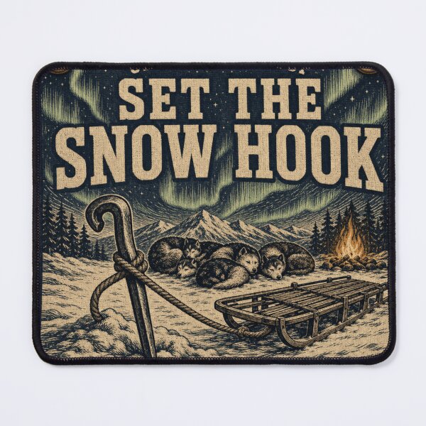 Item preview, Set The Snow Hook Mushing Checkpoint Sled Dog Race Bib designed and sold by BoosterShop.
