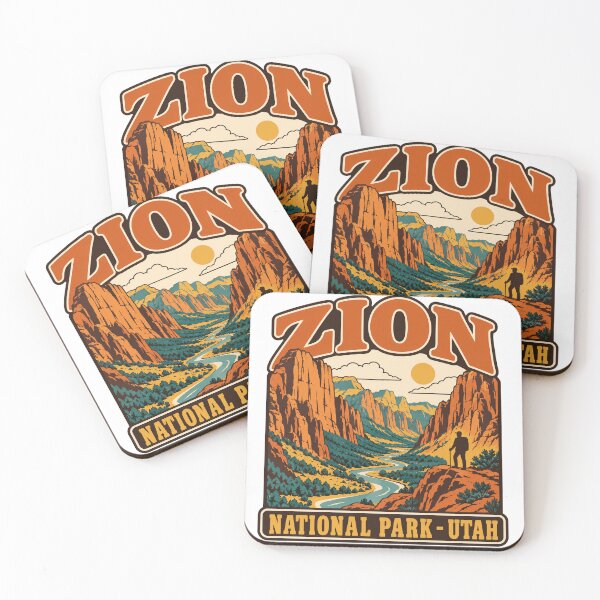 Item preview, Zion National Park Gift - Retro Zion Souvenir designed and sold by RedRubyBubble.