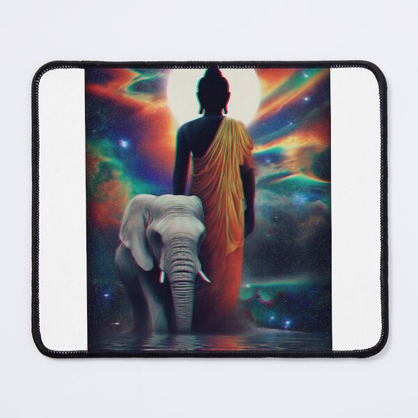 Item preview, Buddha And Elephant Under A Cosmic Sun designed and sold by MongLongStudio.