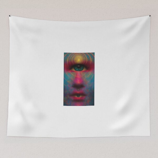 Item preview, The Sunburst Eye Above A Painted Face designed and sold by MongLongStudio.