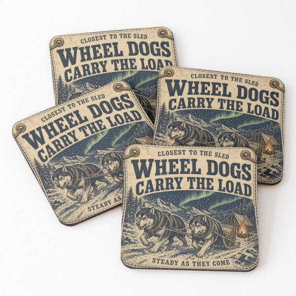 Item preview, Wheel Dogs Carry The Load Strong Sled Dog Team Race Bib designed and sold by BoosterShop.