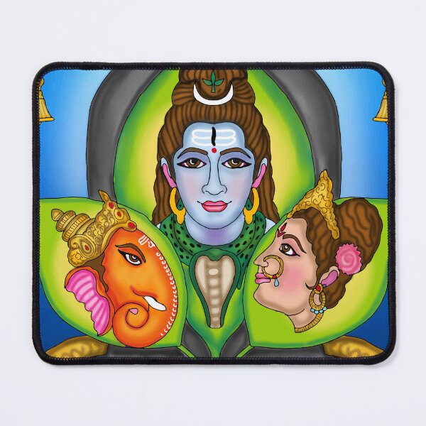 Item preview, Lord Shiva Family Digital Drawing | Hindu Deities Family Artwork designed and sold by Harshit_Digital_Arts.