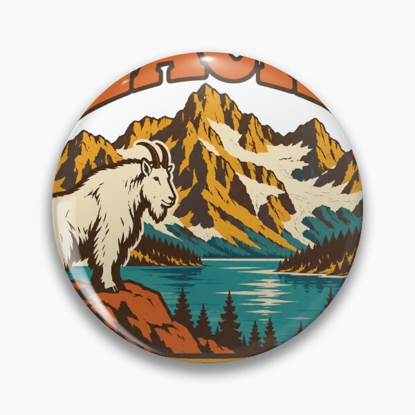 Item preview, Glacier National Park Gift - Retro Glacier Souvenir designed and sold by RedRubyBubble.