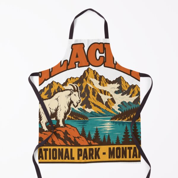 Item preview, Glacier National Park Gift - Retro Glacier Souvenir designed and sold by RedRubyBubble.