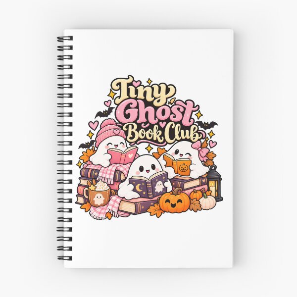 Item preview, Tiny Ghost Book Club – Cute Kawaii Halloween Reading Ghosts designed and sold by RJACreative.