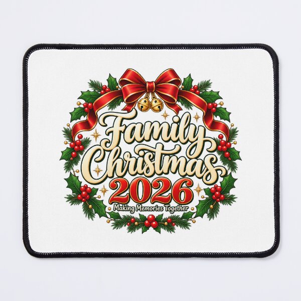 Item preview, Family Christmas 2026 Holly Wreath and Bells designed and sold by skyartdesign.
