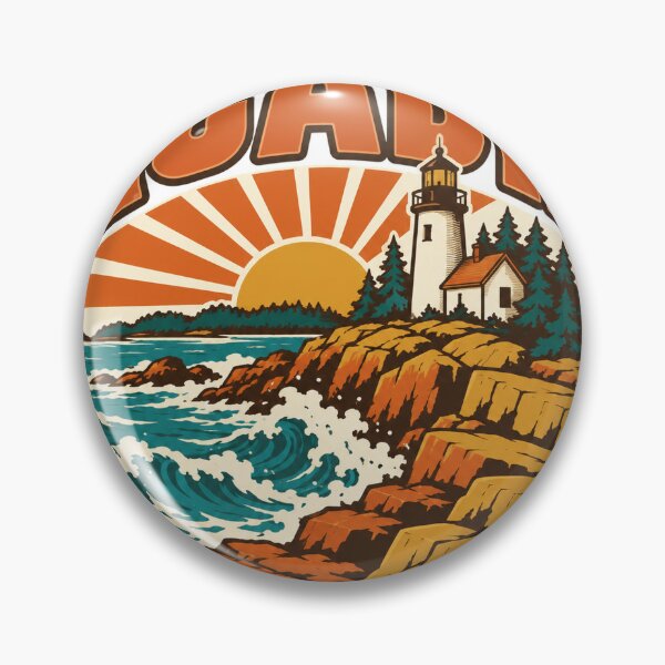 Item preview, Acadia National Park Gift - Retro Acadia Souvenir designed and sold by RedRubyBubble.