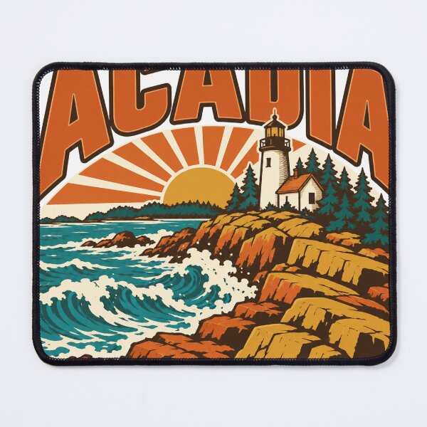 Item preview, Acadia National Park Gift - Retro Acadia Souvenir designed and sold by RedRubyBubble.