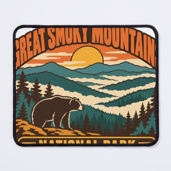 Item preview, Great Smoky Mountains National Park Gift - Retro Great Smoky Mountains Souvenir designed and sold by RedRubyBubble.