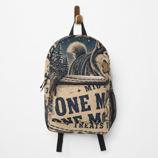 Item preview, One More Mile One More Snack Funny Sled Dog Trail Bib designed and sold by BoosterShop.