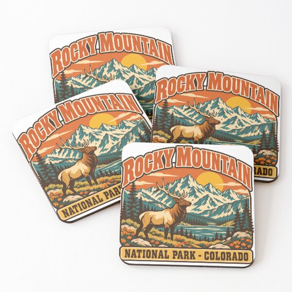 Item preview, Rocky Mountain National Park Gift - Retro Rocky Mountain Souvenir designed and sold by RedRubyBubble.
